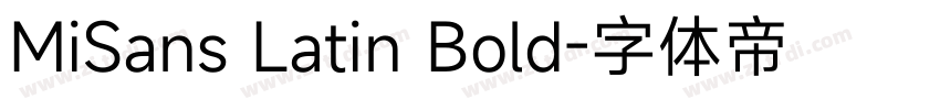 MiSans Latin Bold字体转换